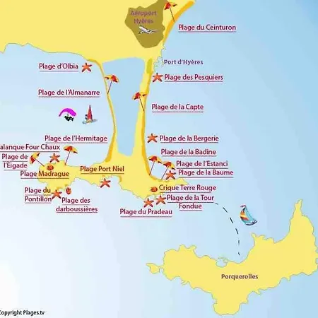 T2 Climatise Avec Terrasse & Parking A Pied 5min Presqu Ile De Giens